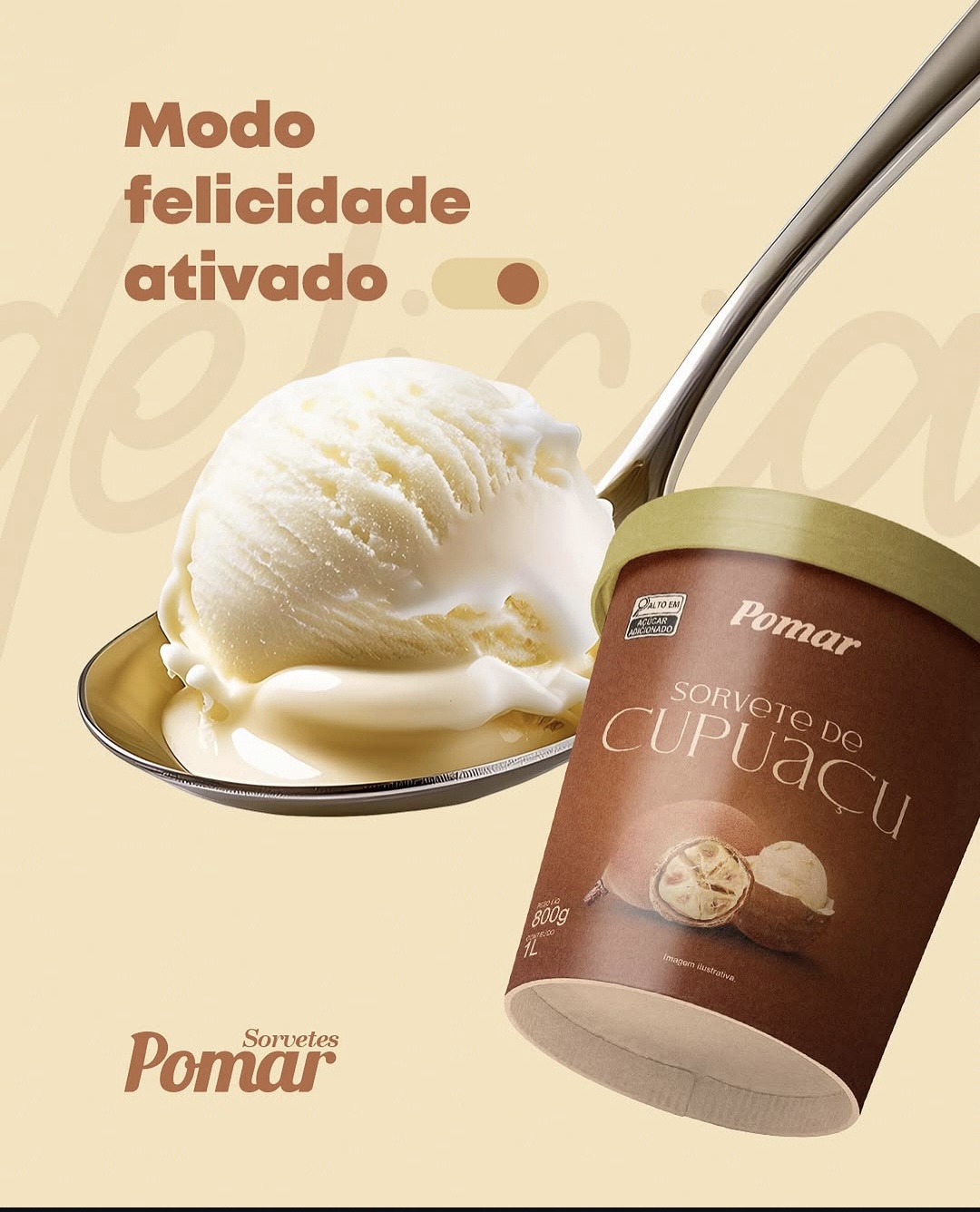 Sorvete Pote Cupuaçu 1l Pomar