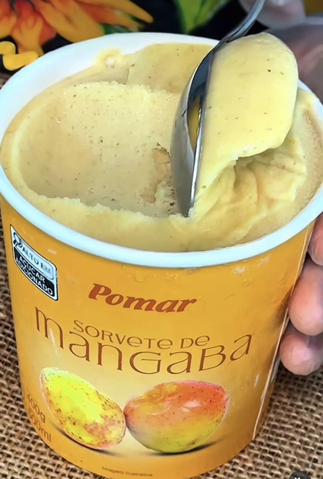 Sorvete Pote Maracujá 1l Pomar
