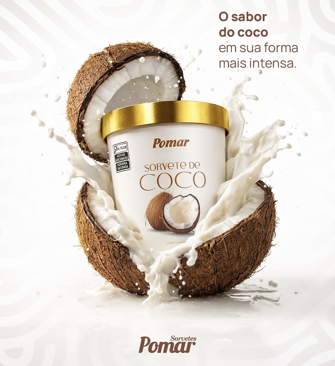 Pote Sorvete de Coco 1l Pomar