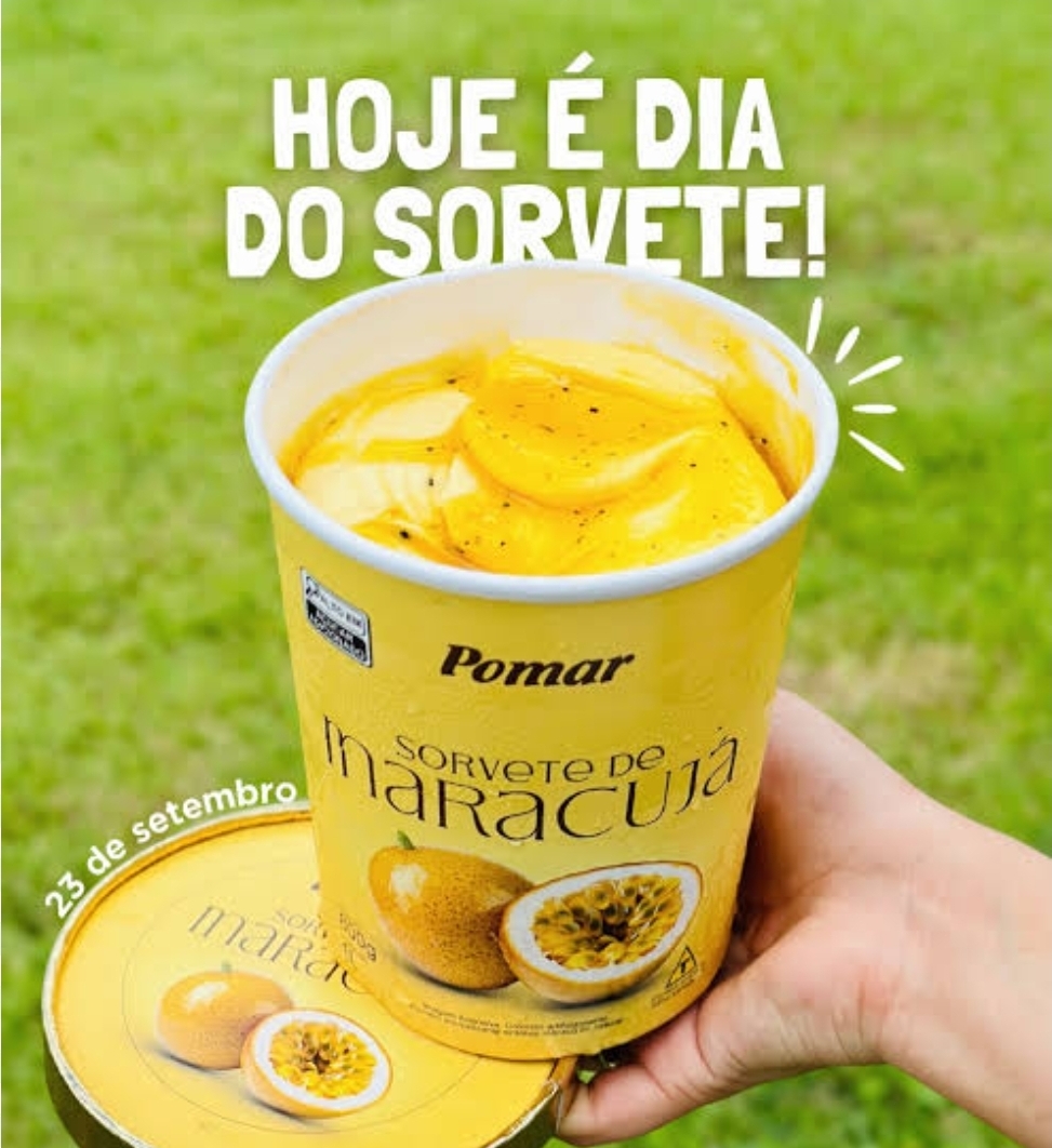 Pote de Sorvete de Maracujá 1l Pomar